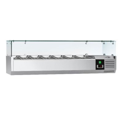 Холодильная витрина 1600x335мм - 7x GN 1/4 PREMIUM GGM Gastro AGG163ND