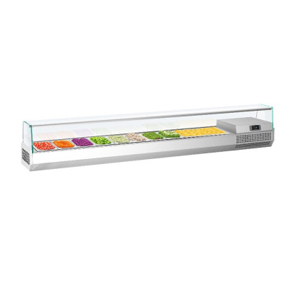 Холодильная витрина 2300x353мм - 11x GN 1/4 PREMIUM PLUS GGM Gastro AGI233