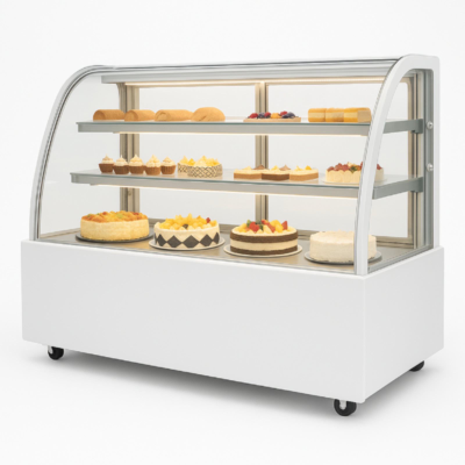 Холодильная витрина HURAKAN HKN-LPD150 WHITE (0.9 м, кругла)