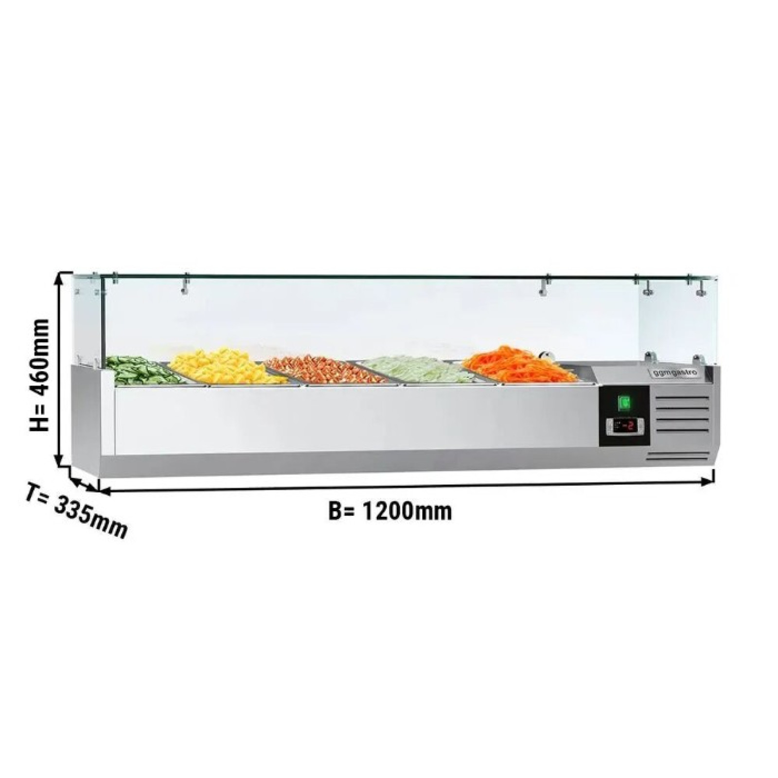 Холодильная витрина PREMIUM 1200x335мм GGM Gastro AGG123ND - 1