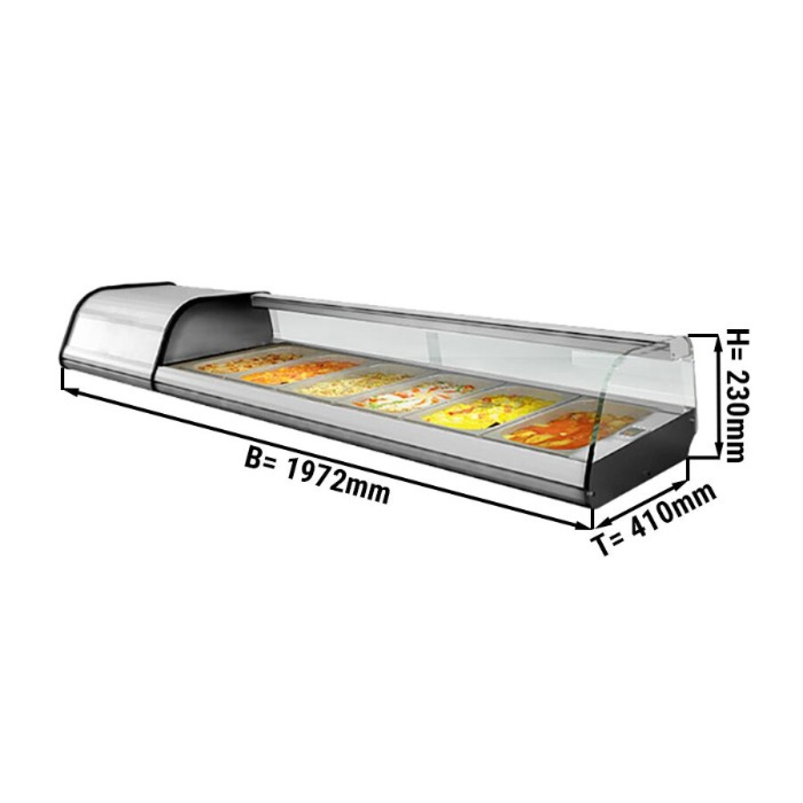 Холодильна вітрина Tapas - 8 x GN 1/3 GGM Gastro ATAI204 - 2