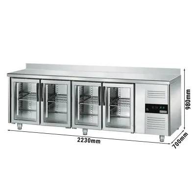 Холодильный стол для напитков PREMIUM - 2,2 x 0,7 m GGM Gastro KTS227AND#4G