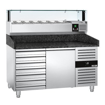 Холодильный стол для пиццы 1,5 x 0,8 m GGM Gastro POS158SSG#AGS153LND