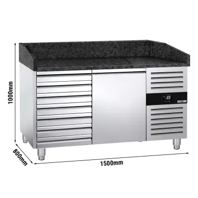 Холодильний стіл для піци PREMIUM 1,5 x 0,8 m GGM Gastro POS158SSG