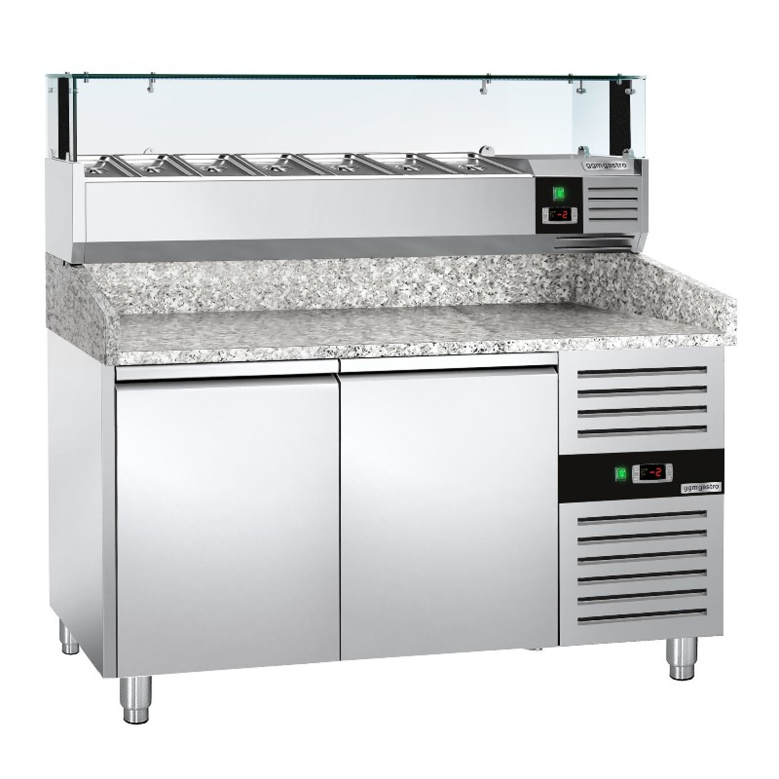 Холодильный стол для пиццы PREMIUM GGM Gastro POS158ND#AGS153LND