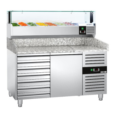 Холодильний стіл для піци PREMIUM GGM Gastro POS158SND#AGS153LND