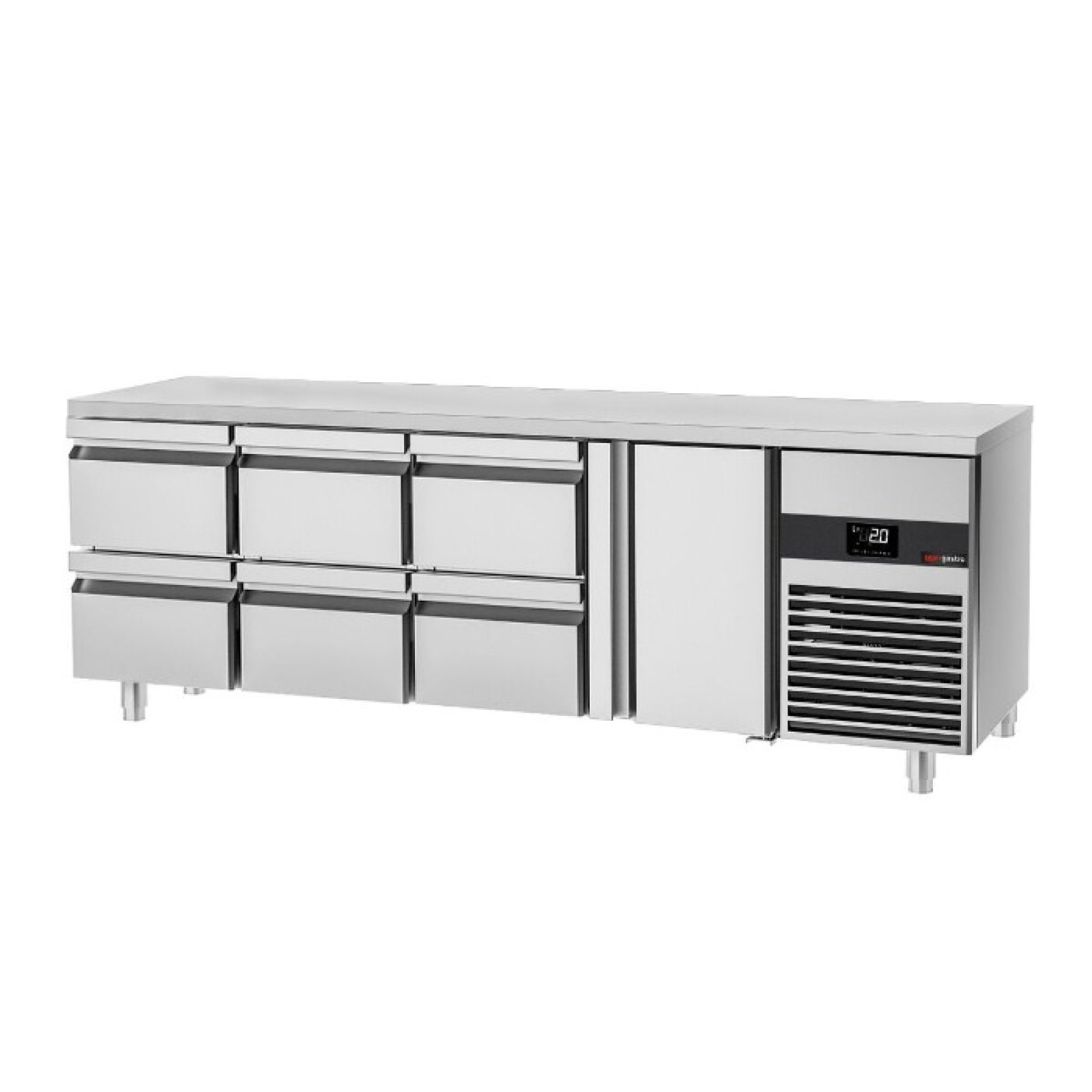 Холодильний стіл GGM Gastro KTF227ND-EF#1T#6S