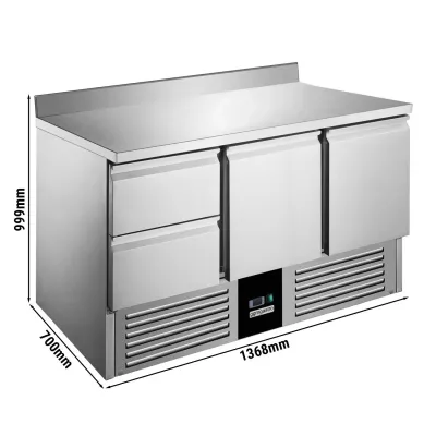 Холодильный стол с бортом PREMIUM - 1,37 x 0,7 m GGM Gastro SAG147EAND#SBG1212