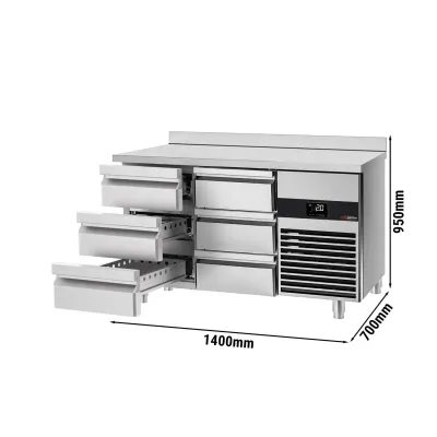 Холодильный стол PREMIUM  1.4 x 0.7 m GGM Gastro KTF147AND-EF#6S