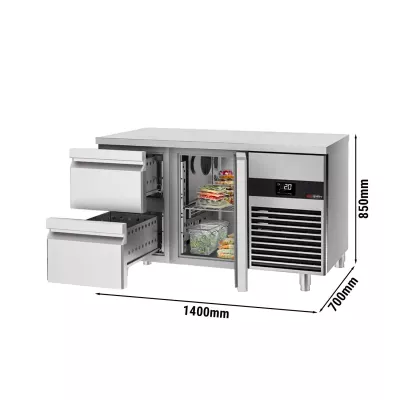 Холодильний стіл PREMIUM - 1.4 x 0.7 m GGM Gastro KTF147ND-EF#1T#2S