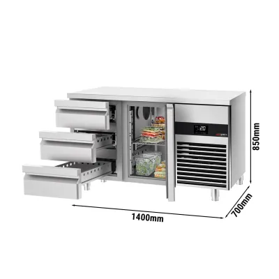 Холодильний стіл PREMIUM - 1.4 x 0.7 m GGM Gastro KTF147ND-EF#1T#3S