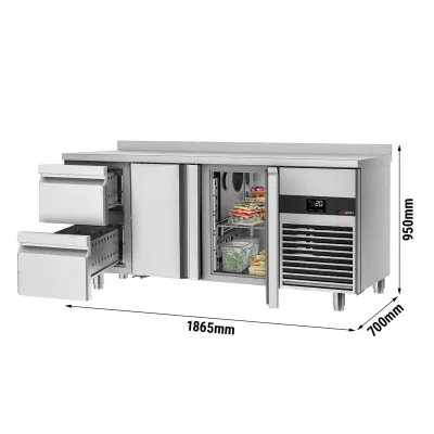 Холодильный стол PREMIUM - 1.86 x 0.7 m GGM Gastro KTF187AND-EF#2T#2S