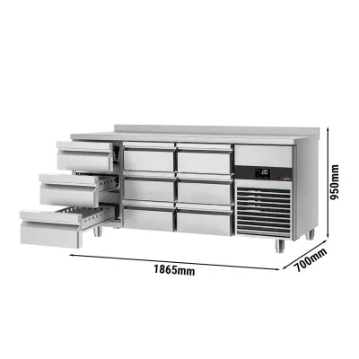 Холодильний стіл PREMIUM - 1.86 x 0.7 m GGM Gastro KTF187AND-EF#9S