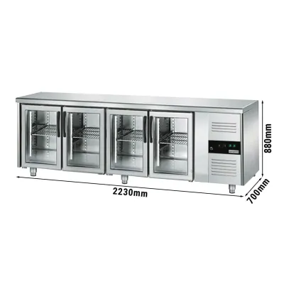Холодильний стіл PREMIUM - 2,2 x 0,7 m GGM Gastro KTS227ND#4G