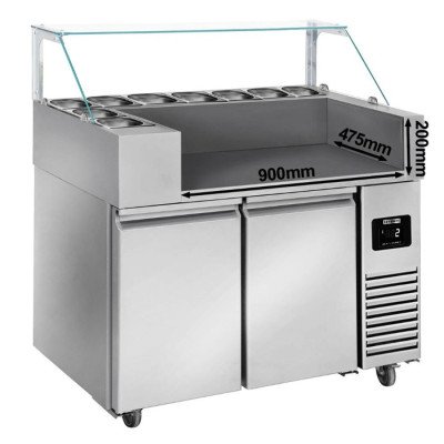 Холодильный стол саладетта - 1.21 x 0.7 м / 2 двери GGM Gastro ZBF127DN
