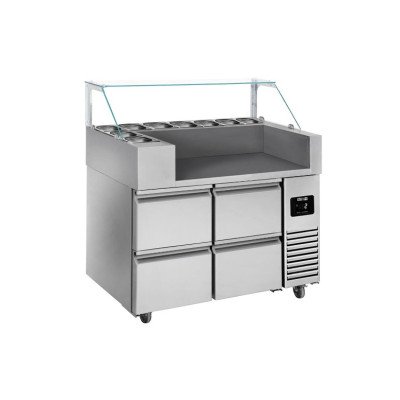 Холодильный стол / Саладетта - 1.21 x 0.7 м / 4 выдвиж. секции GGM Gastro ZBF127DN#2#SBF1212