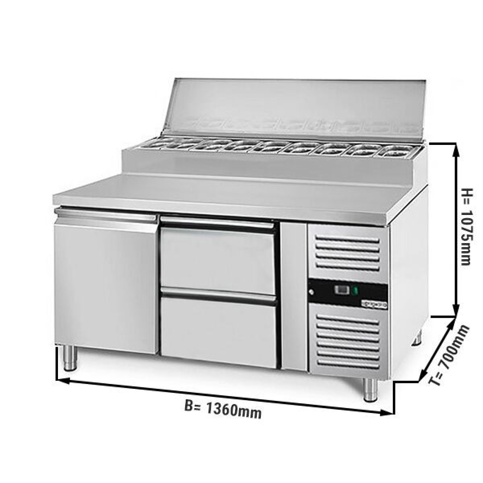 Холодильний стіл саладетта GGM Gastro ZBG157ND#SBS1212 - 1