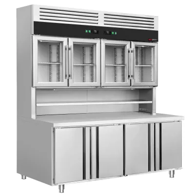 Холодильный стол с горкой холодильная GGM-Gastro KKC4T8