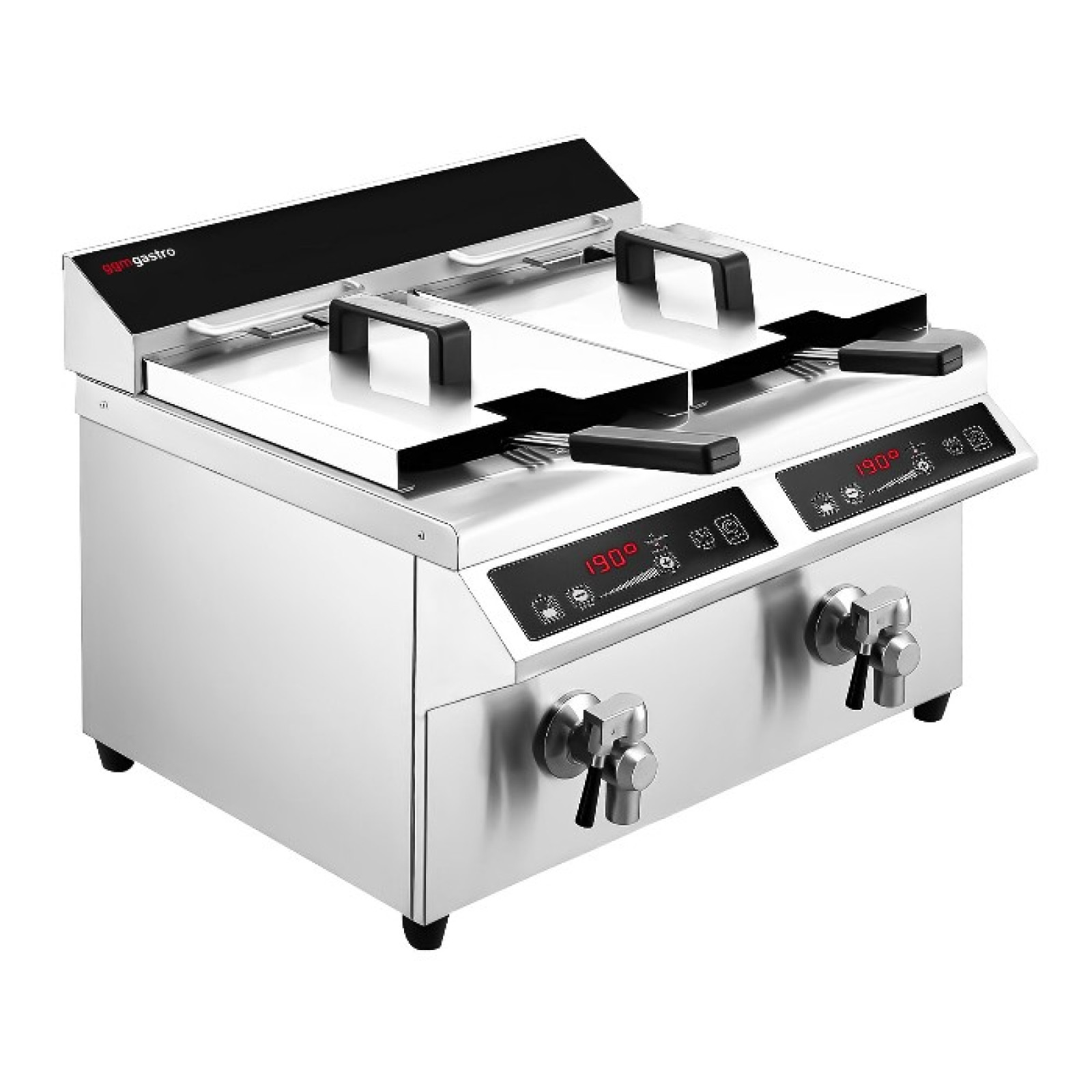 Индукционная фритюрница  ( обьем: 8 + 8 л ) GGM Gastro IFBZ8+8
