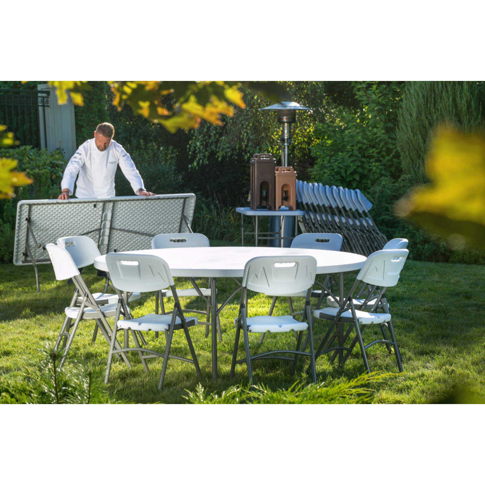 Кейтеринговий стіл круглий - ø1500x(H)740 mm 810996 Hendi HDPE (High density Polyethylene) - 1