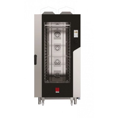 Конвекционная паровая печь Hendi MKF2011GTS Millennial Touch Screen GASTRO 20 x GN 1/1 газовая, с прямой разбрызгиванием, сенсорным экраном, с системой промывки и зондом