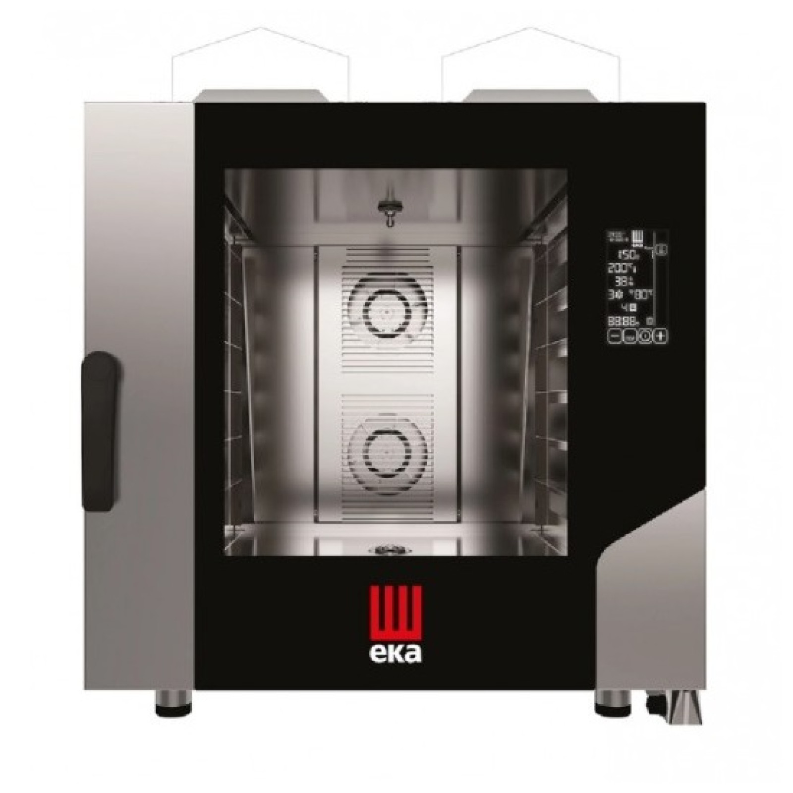 Конвекционная паровая печь Hendi MKF664GBM Millennial Black Mask BAKERY 6 x 600 x 400 газовая, с прямым разбрызгиванием, электронным управлением