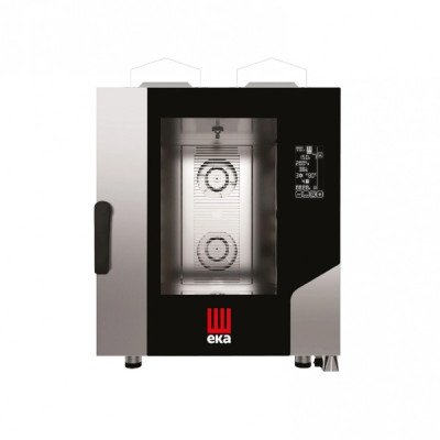 Конвекционная паровая печь Hendi MKF711GBM Millennial Black Mask GASTRO 7 x GN 1/1 газовая, с прямым разбрызгиванием, с электронным управлением