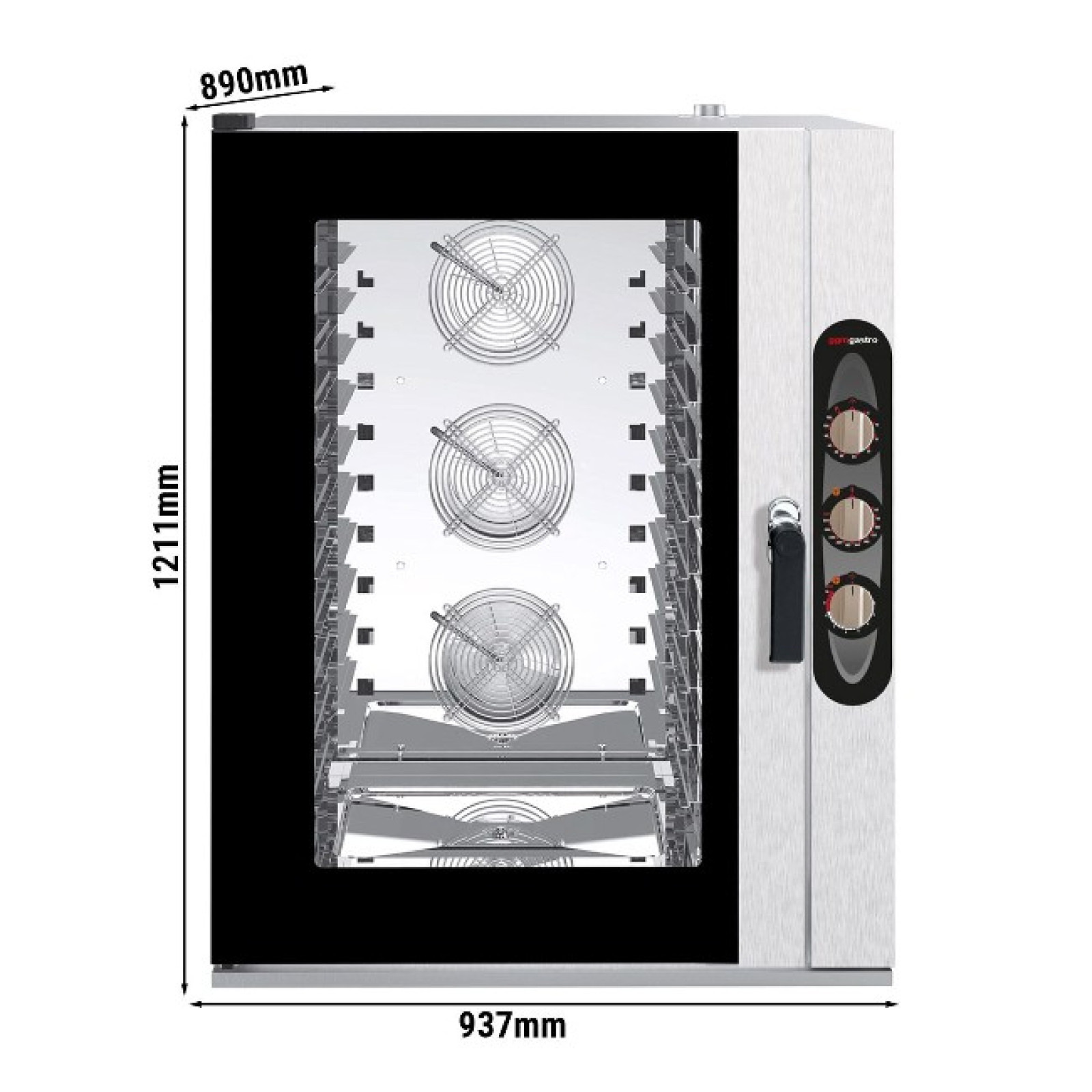 Конвекційна піч з механічним керуванням 10x EN 40 x 60 cm GGM Gastro BKDV1200-2SM#HENV10N - 4