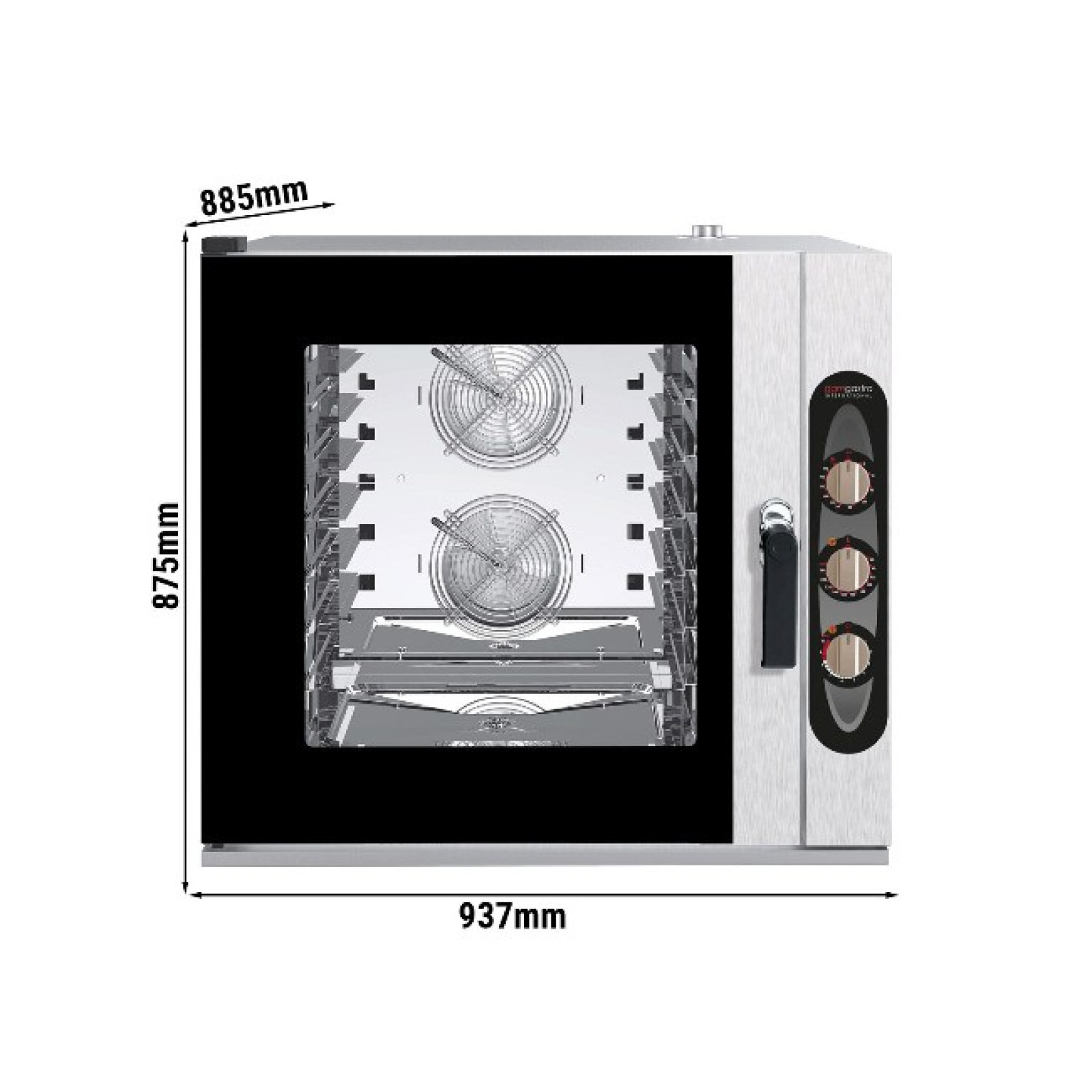 Конвекційна піч з механічним керуванням 6x EN 40 x 60 cm GGM Gastro BKDV865-2SM#HENV6N - 1