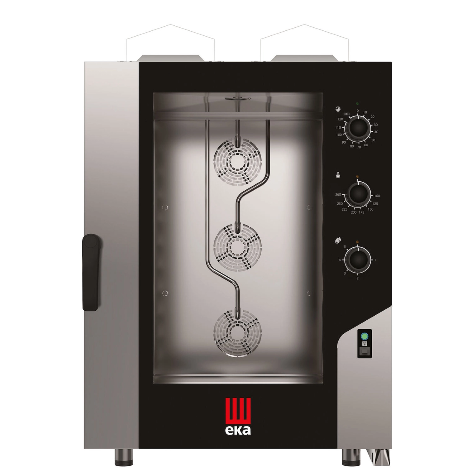 Конвекційно-парова газова духовка Millennial Smart Bakery, 10x 600x400mm - електромеханічне управління, Tecnoeka, 18kW, 850x1041x(H)1231mm MKF1064GS Hendi Podwójne szkło szyby;Stal nierdzewna