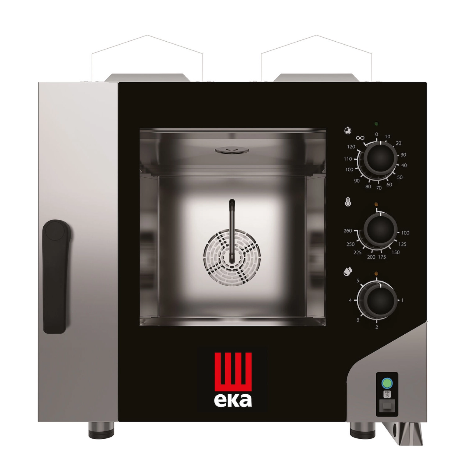 Конвекційно-парова газова духовка Millennial Smart Gastro, 5x GN 1/1 - електромеханічне управління, Tecnoeka, 9,3 кВт, 730x855x(H)801 мм MKF511GS Hendi Double pane glass;18/0 Stainless steel
