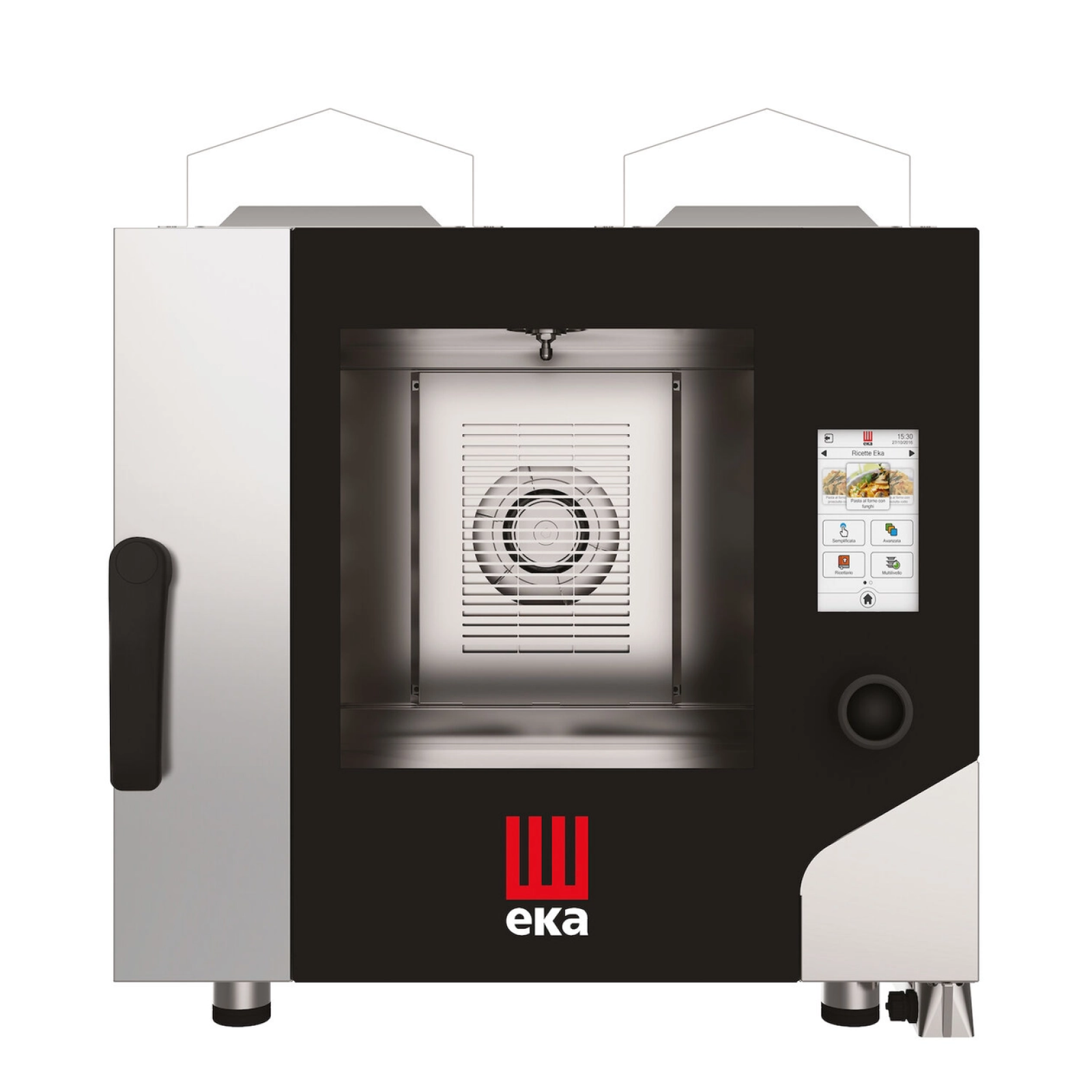 Конвекційно-парова газова духовка Millennial Touch Screen Gastro з системою очищення, 5x GN 1/1 - електронне управління, Tecnoeka, 9,3 кВт, 730x850x(H)800 мм MKF511GTS Hendi Double pane glass;18/0 Stainless steel