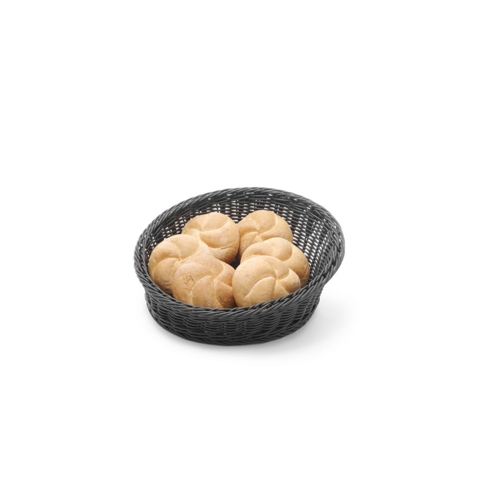 Кошик для хліба із закругленими кутами - чорний - ø310x(H)120 mm 426579 Hendi