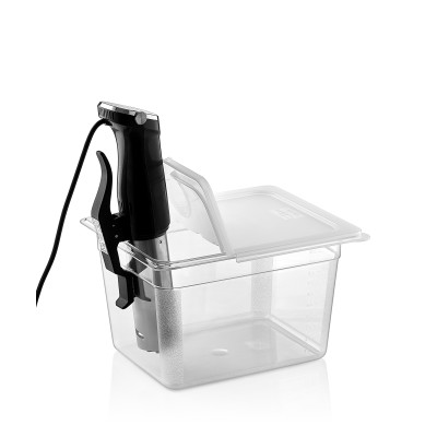 Кришка відкидна GN 1/2 із поліпропілену з вирізом для sous vide GNPPLM--0012 Gastro Plast PP Прозорий