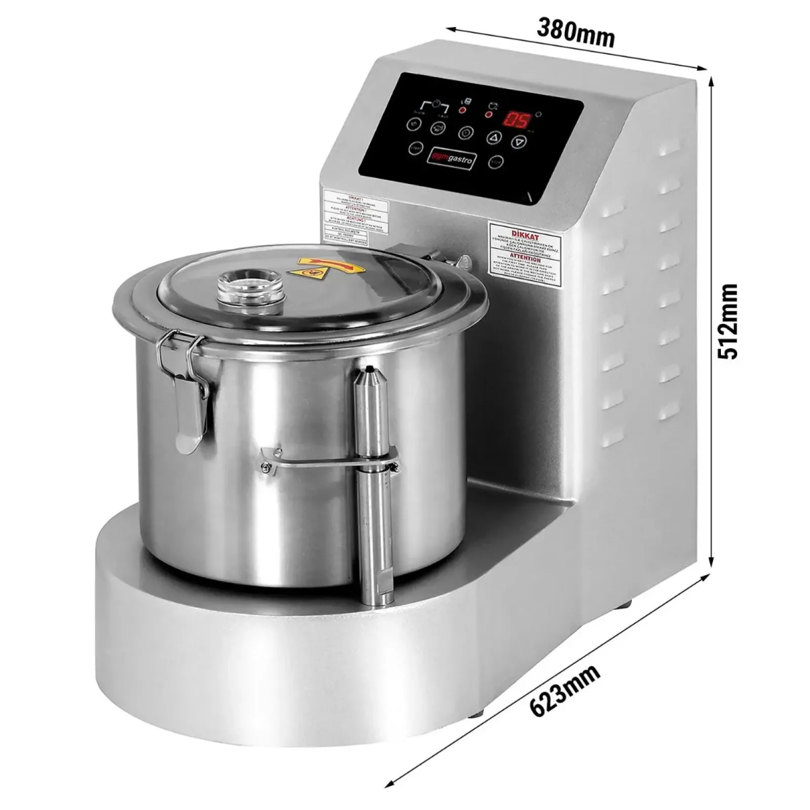 Кутер для овощей-хумуса – 15 л – 900 Вт GGM GASTRO GZE15N - 1