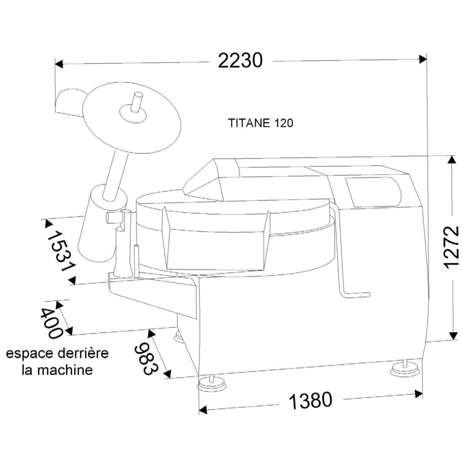 Кутер TITANE 120V (Dadaux) - 1
