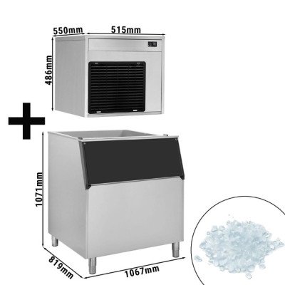 Льдогенератор чешуйчатого льда - 220 кг / 24 ч GGM Gastro FEI220N#EVI350F