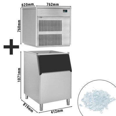 Льдогенератор - 390 кг / 24 ч - вкл GGM Gastro FEI390#EVI350F