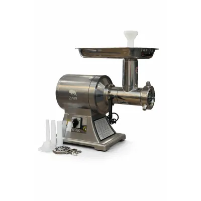 Мясорубка профессиональная ZUVER 12 Grinder ALC 650W Reverse мотор медный, горловина из нержавеющей стали, реверс постоянный, 150 кг/ч