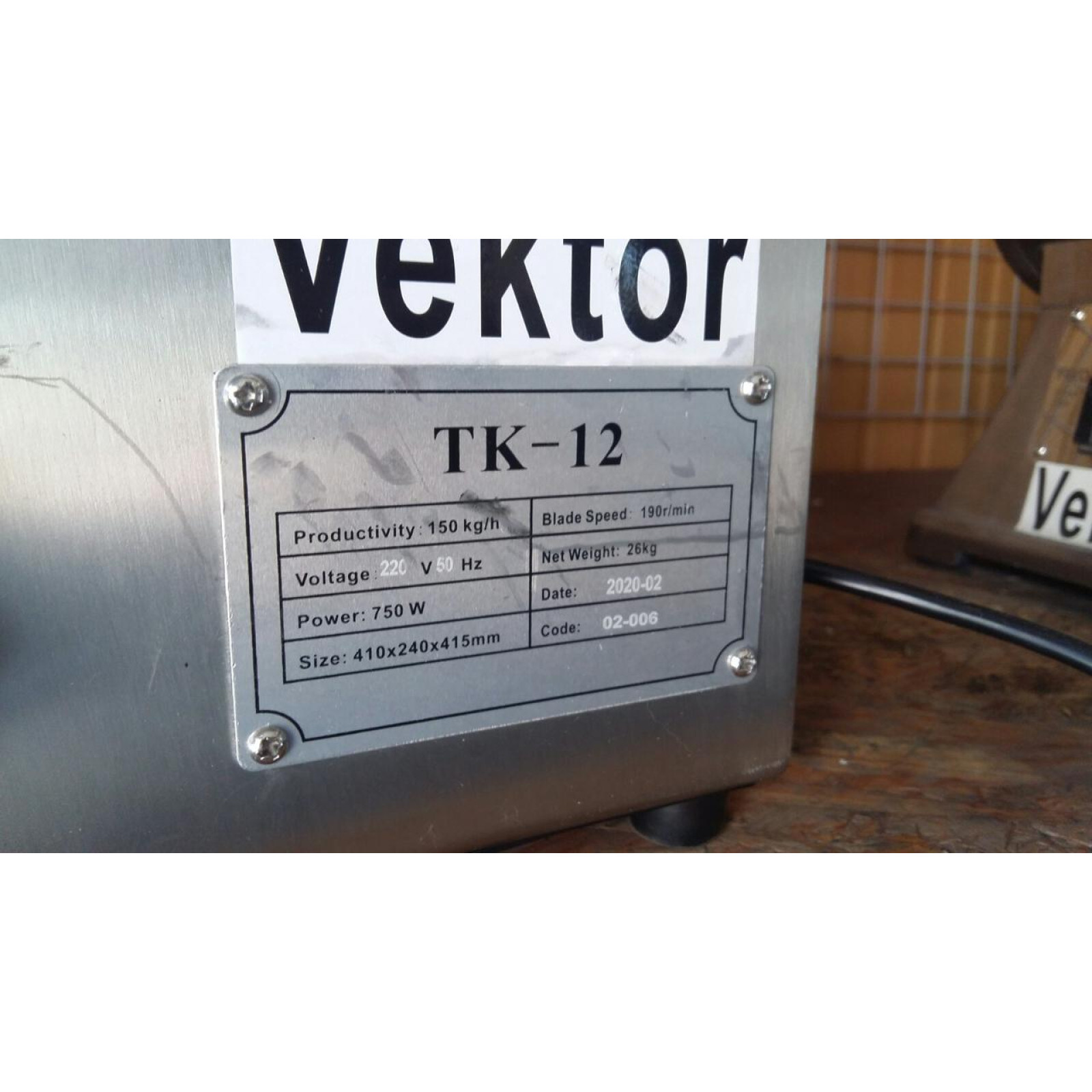 М'ясорубка промислова Vektor-TK12 150 кг/год (Реверс) - 3