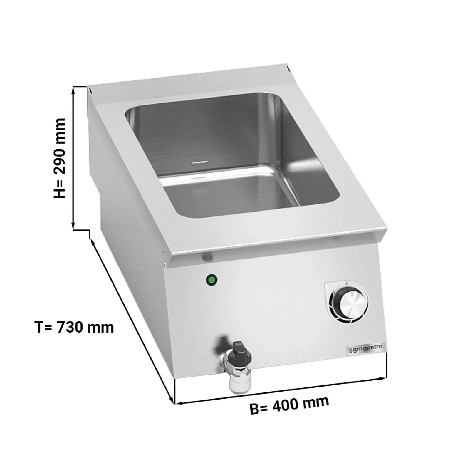 Марміт настільний електричний професійний GGM-Gastro EBMB473B - 3