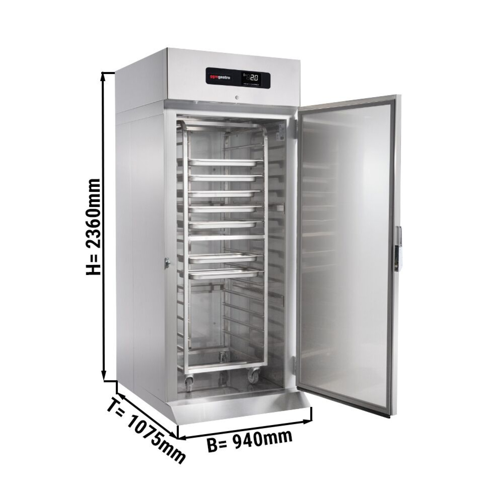 Морозильный шкаф для вкатных тележек GN 2/1 + EN 600x400 1365 л / 1 дверь GGM Gastro EKGI912T1