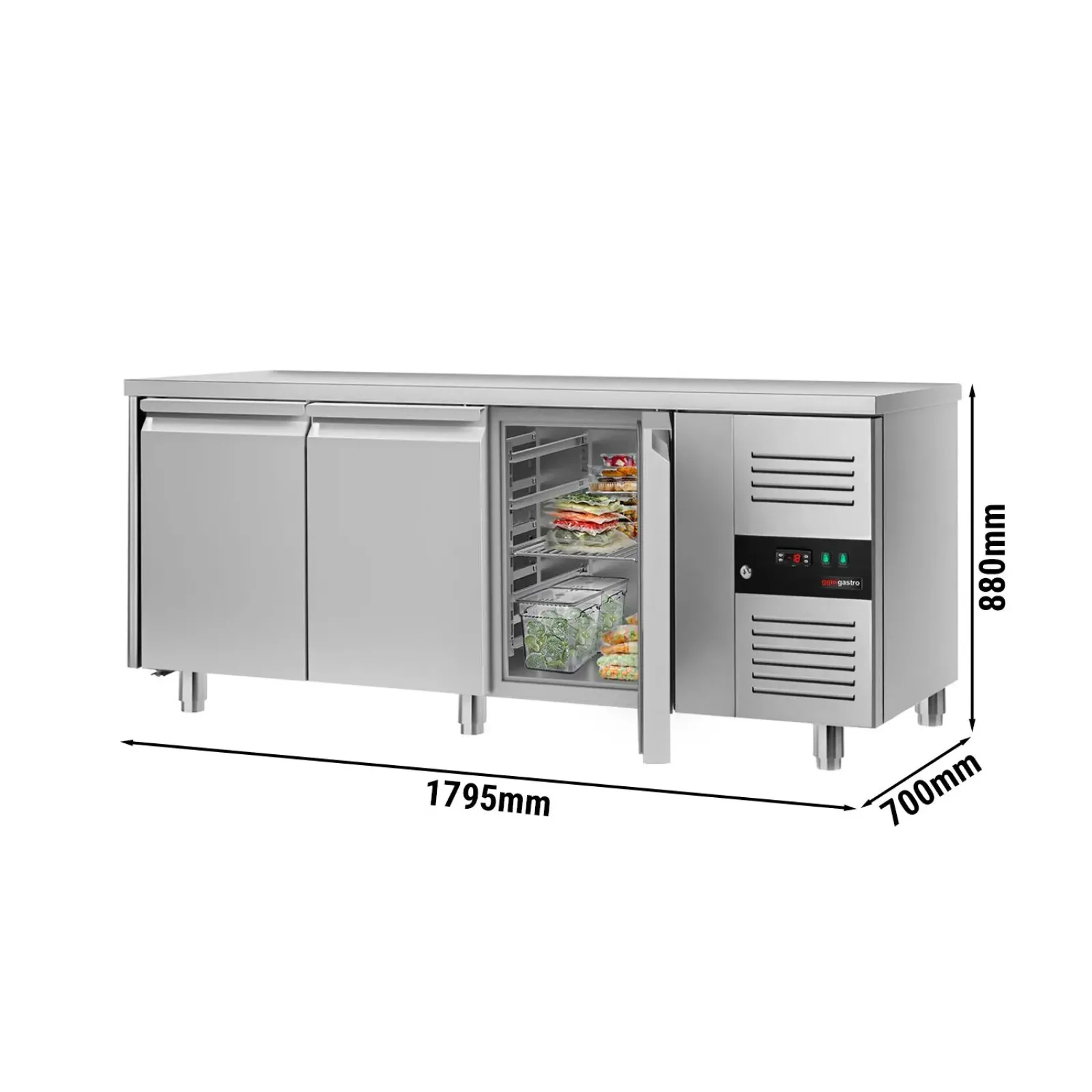 Морозильний стіл ECO 2,2 x 0,7 м (4 двері) GGM Gastro GTS227ND