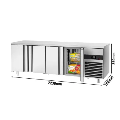Морозильный стол PREMIUM - 2,3 x 0,7 m - 4 стеклянных двери GGM Gastro GTF227ND-EF