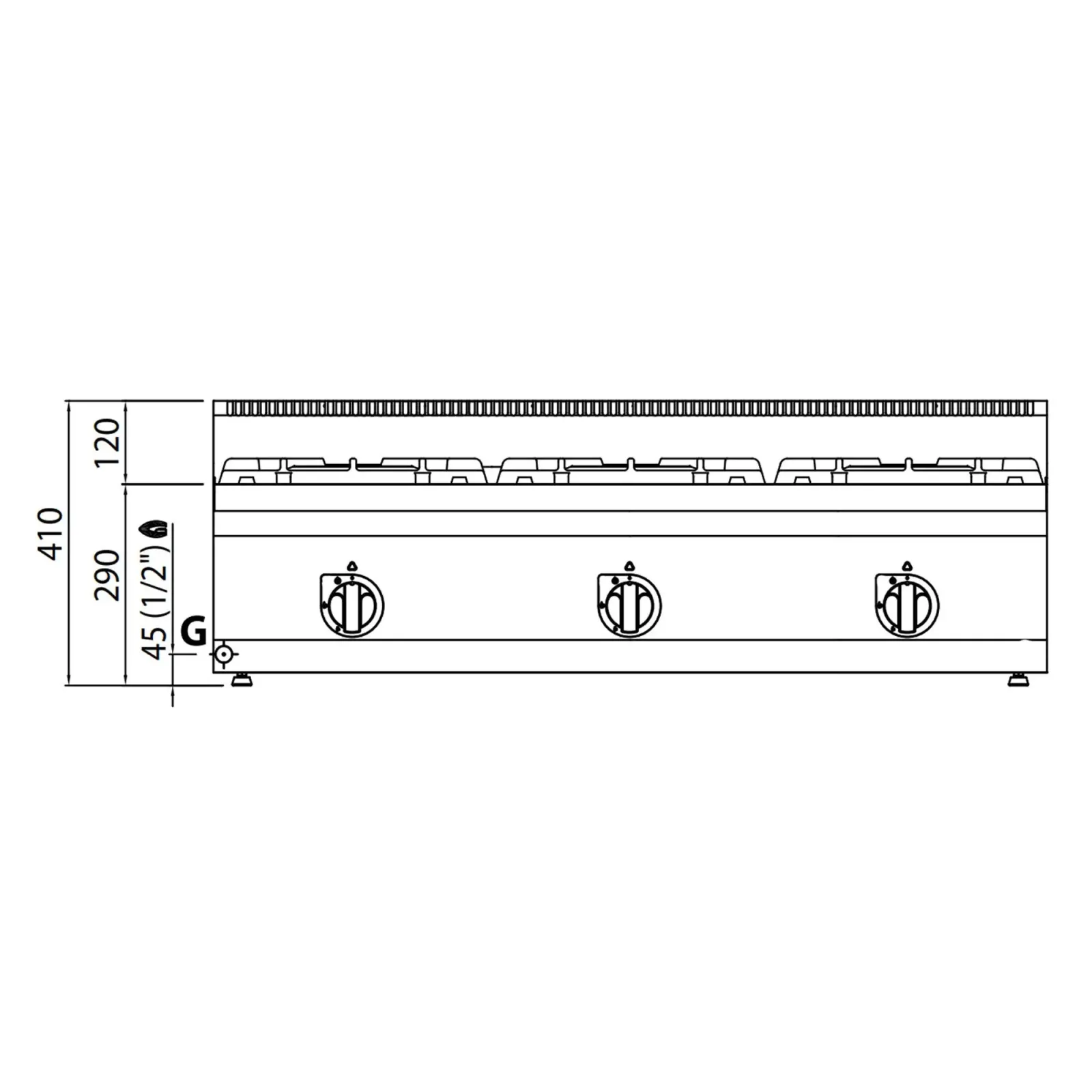 Настольная газовая плита GGM-Gastro GHB164T - 1
