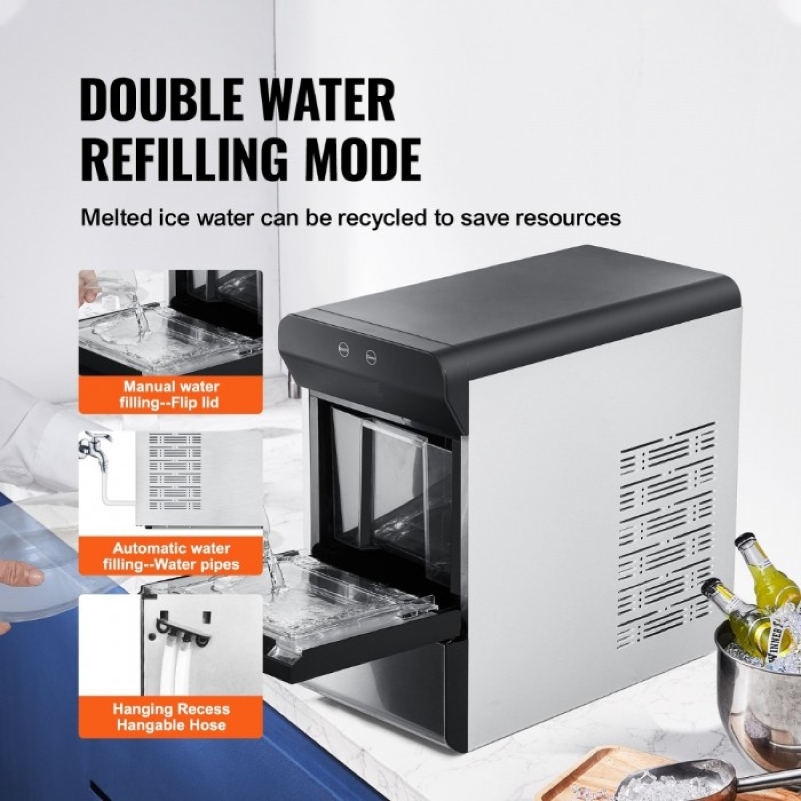 Настільний льодогенератор Zuver Ice Maker Auto