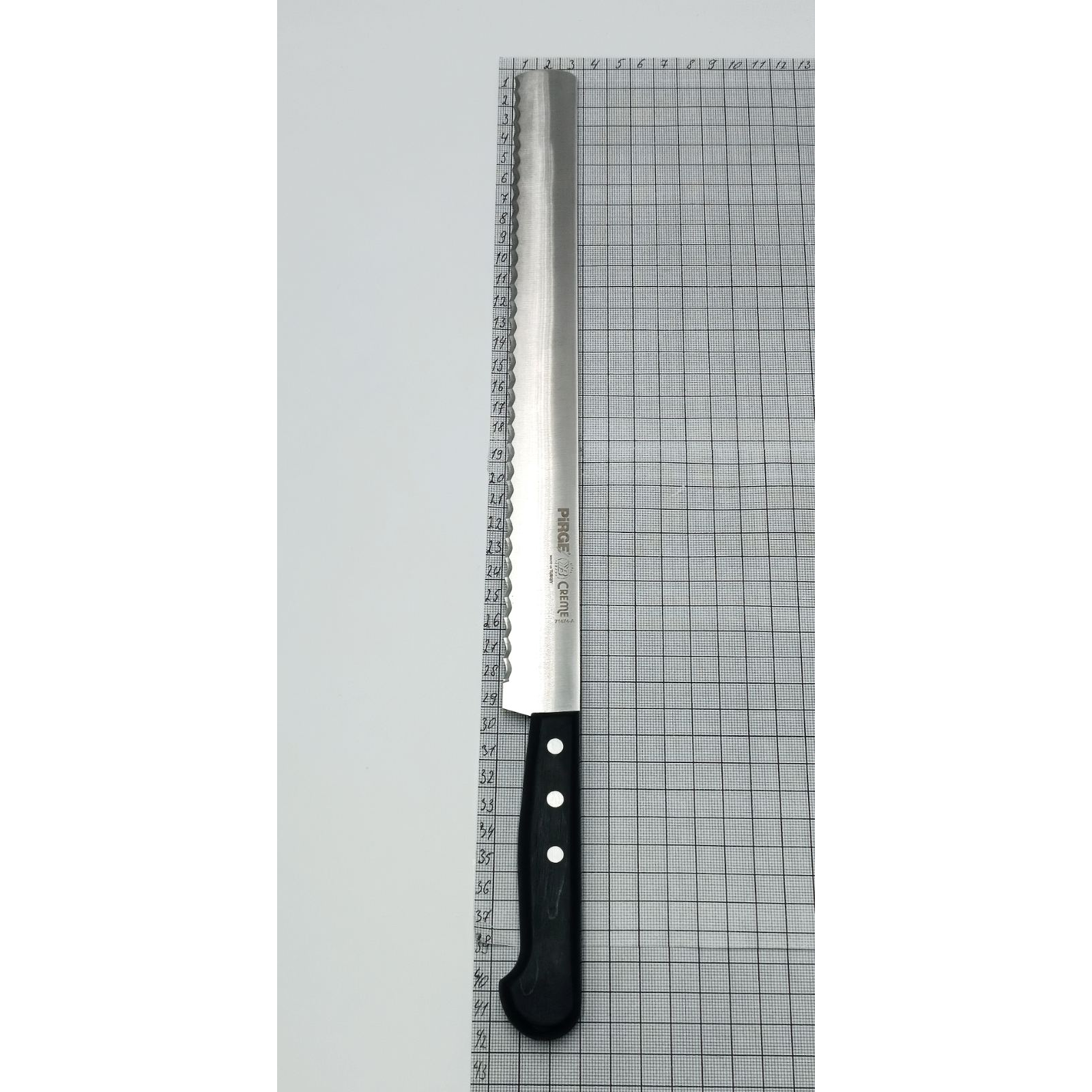 Ніж для торта (тип А), CREME, 30 см, широкий, чорний PRG71474-A-01 Pirge Чорний - 1