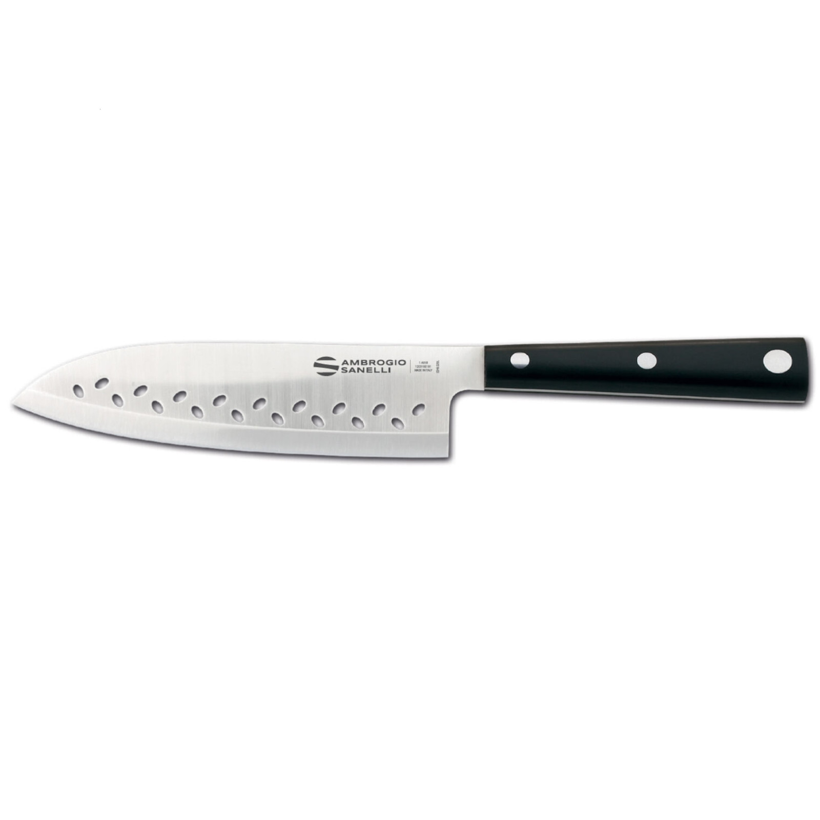 Ніж Hasaki Santoku, Ambrogio Sanelli, (L)290mm H350.016 Hendi Stainless steel;X50CrMoV15 Stainless steel;POM (Polyoxymethylene)