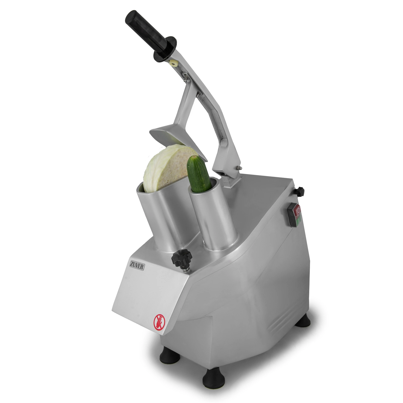 Овощерезка профессиональная ZUVER Vegetable Cutter Lid Back Neck Narrow 0 Disks крышка сзади, узкая горловина, 0 дисков, 550 Вт, медный двигатель
