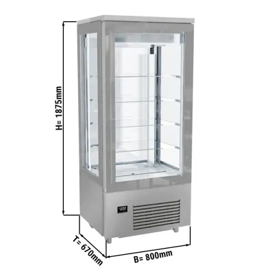 Панорамная морозильная витрина GGM Gastro PTVF400